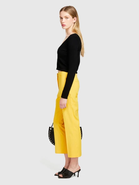 Sisley   Streç Pamuklu Pileli Pantolon Kadın 38R Pantolon - 324P4IULLF02Y ürün görseli 1