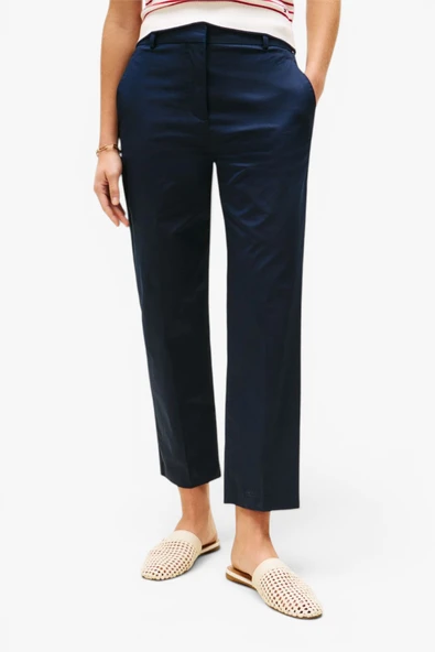 Tommy Hilfiger   CO SLIM STRAIGHT CHINO Kadın Mavi Pantolon - WW0WW40504 ürün görseli 1