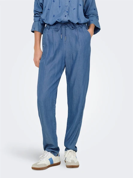 Only   ONLPOPTRASH CHARIS LIFE PANT CC WVN Kadın Mavi Pantolon - O15342874 ürün görseli 1