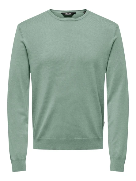 Only & Sons   ONSWYLER LIFE REG 14 LS CREW KNIT NOOS Erkek Yeşil Kazak - 22020088 ürün görseli 1