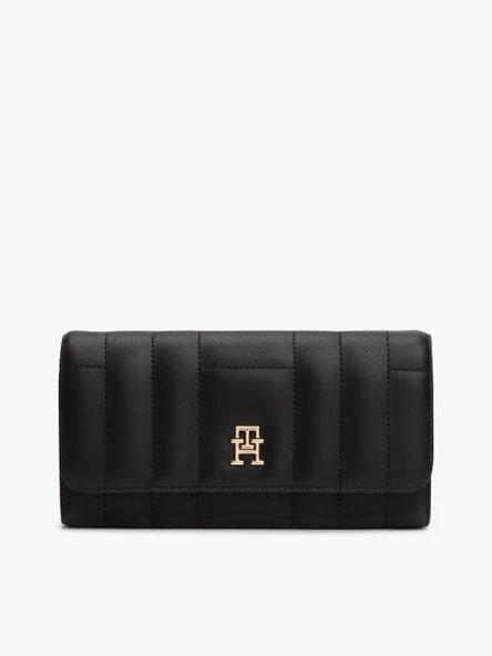 Tommy Hilfiger   TH FEMININE LRG FLAP Kadın Siyah Cüzdan - AW0AW17475 ürün görseli 1