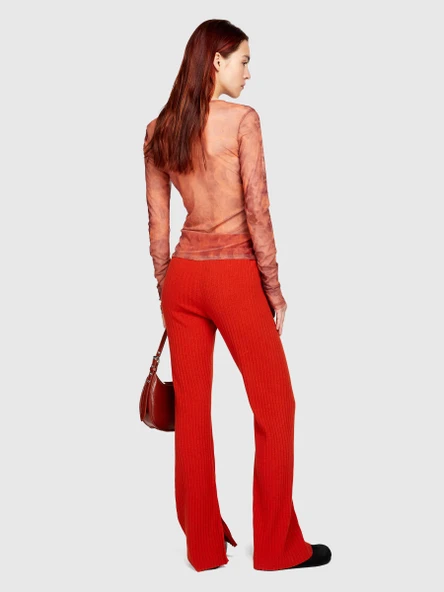 Sisley   Koton Karışımlı Fitted Fit Triko Pantolon Kadın Turuncu Pantolon - 323A11BHMF006 ürün görseli 1