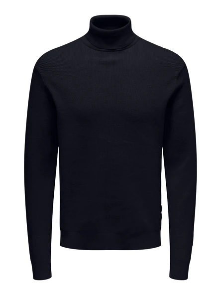 Only & Sons   Onsphil Reg 12 Struc Roll Neck Knit Noos Erkek Mavi Kazak - 22023202 ürün görseli 1