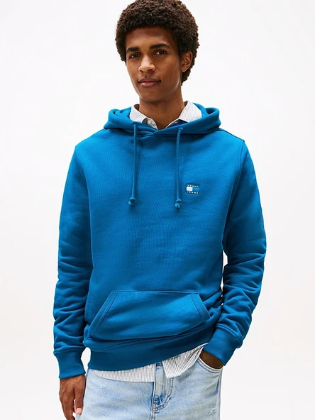 Tommy Hilfiger   TJM REG BADGE HOODIE EXT Erkek Mavi Kazak - DM0DM20258 ürün görseli 1