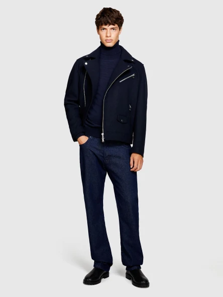 Sisley   Yün Karışımlı Slim Fit Kazak Erkek Lacivert Kazak - 323A11BAS200A ürün görseli 1