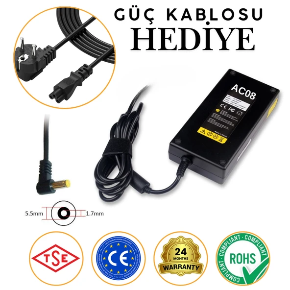 Acer Aspire V17 Nitro VN7-793, VN7-793G ile Uyumlu Notebook Adaptör Şarj Cihazı ürün görseli 1