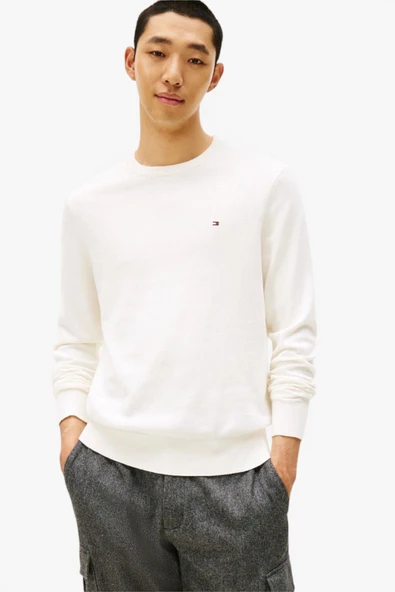 Tommy Hilfiger   PIMA ORG CTN CASHMERE CREW NECK Erkek Sarı Kazak - MW0MW28046 ürün görseli 1