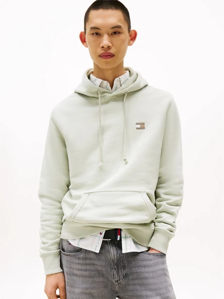 Tommy Hilfiger   TJM REG BADGE HOODIE EXT Erkek Yeşil Sweatshirt - DM0DM20258 ürün görseli 1