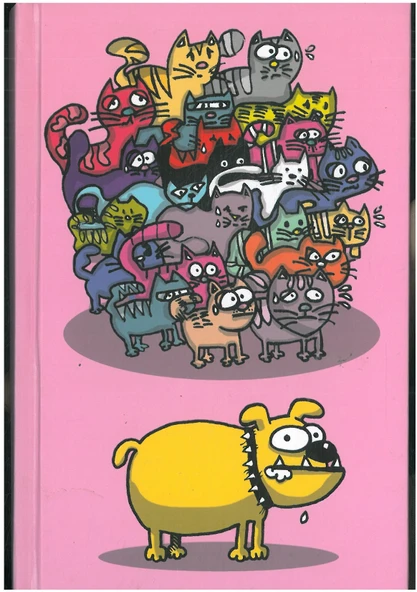 Paklon Tasarım Defter 80 Yap. Kareli kediler A6 11x14 cm ürün görseli 1