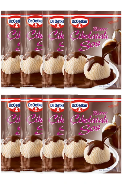 Dr. Oetker Bitter Çikolatalı Sos 122 gr x 8 Adet ürün görseli 1
