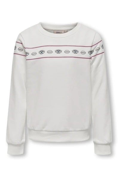 Only   KOGELLIS SHORT L/S EYE O-NECK SWT Kız Çocuk Turuncu Sweatshirt - 15303568 ürün görseli 1