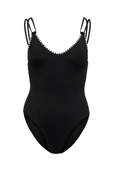 Only   ONLTRICIA BOHEMIAN SWIMSUIT Kadın Siyah Mayo - 15297056 ürün görseli 1