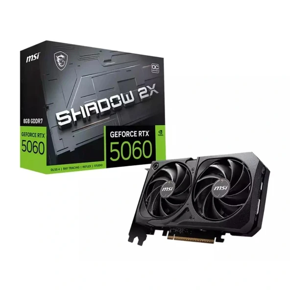 MSI GEFORCE RTX 5060 8G SHADOW 2X OC G5060-8GC 128 Bit GDDR7 8 GB Ekran Kartı ürün görseli 1
