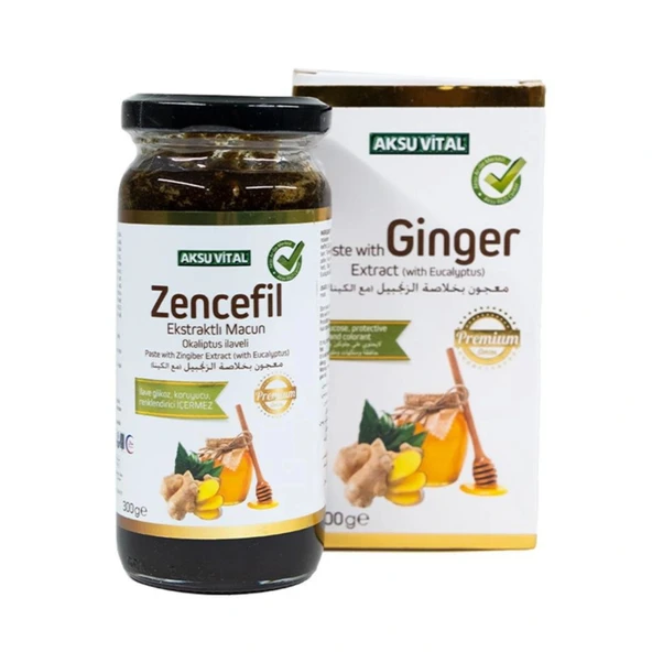 Aksu Vital Okaliptus İlaveli Zencefil Ekstraktlı Macun 300 gr - Ferahlatıcı Etki ürün görseli 1
