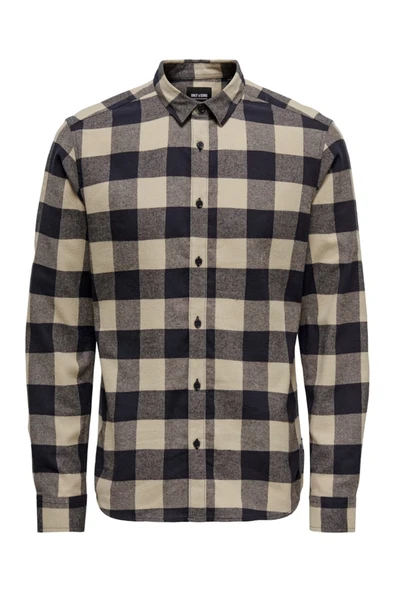 Only & Sons   Onsgudmund Ls Checked Shirt Noos Erkek Lacivert UK Gömlek - 22007112 ürün görseli 1
