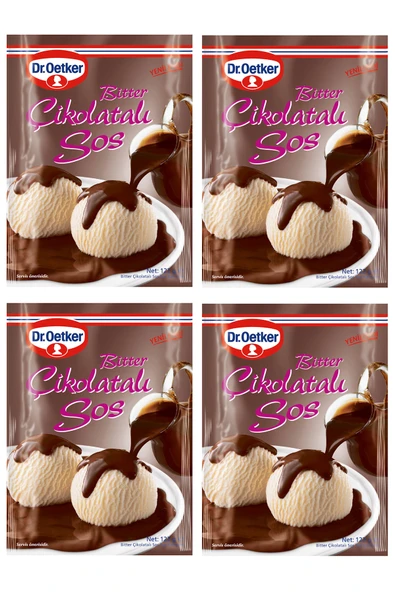Dr. Oetker Bitter Çikolatalı Sos 122 gr x 4 Adet ürün görseli 1