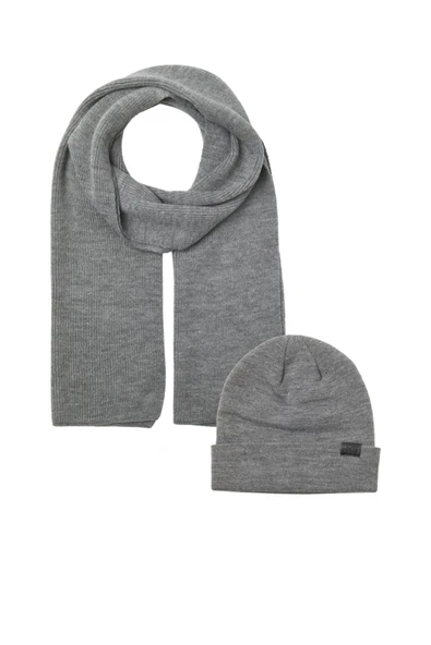 Jack & Jones   JACJOLLY KNIT GIFTBOX Erkek Gri Atkı Bere Eldiven - 12163827 ürün görseli 1