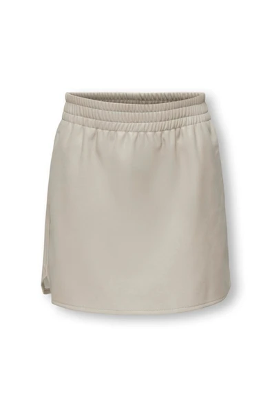 Only   KOGBLAKE FAUX LEA PULL-UP SKIRT PNT Kız Çocuk Bej Etek - 15304047 ürün görseli 1