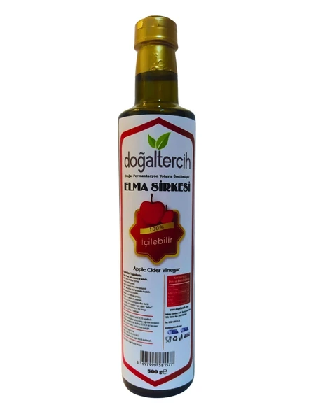 Doğaltercih İçilebilir Doğal Fermantasyon Elma Sirkesi 500 ML ürün görseli 1