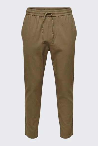 Only & Sons   ONSLINUS CROP 0007 COT LIN PNT NOOS Erkek Kahverengi Eşofman Altı - 22024966 ürün görseli 1