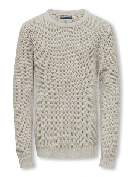 Only   KOBJACOB L/S CREW NECK KNT Kız Çocuk Gri Kazak - 15298899 ürün görseli 1