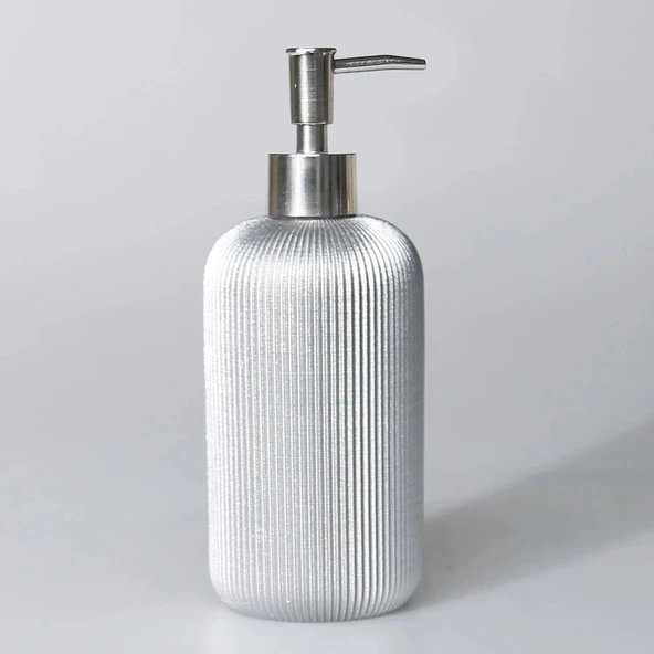 By Selim Lydia Gümüş 5 Parça Polyester Banyo Seti - Resim 5