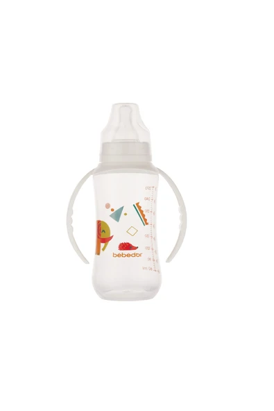 Bebedor Fil Desenli Kulplu Pp Biberon 6-18 Ay 270 Ml 77302 ürün görseli 1