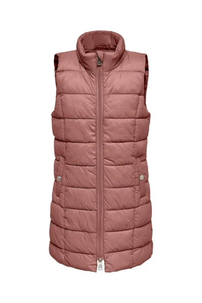 Only   Kogzulu Long Highneck Waıstcoat Otw Kız Çocuk Kırmızı Yelek - 15253854 ürün görseli 1