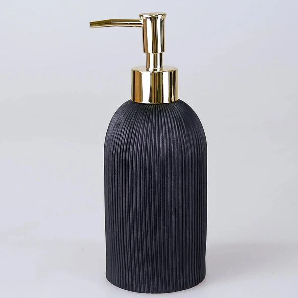 By Selim Lydia Siyah 5 Parça Polyester Banyo Seti - Resim 7