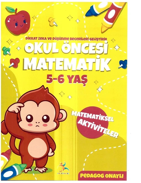 Okul Öncesi Matematik Eğitim Kitabı, 5-6 Yaş Çocuklar için Matematiksel Aktiviteler, Zeka ve Düşünme Becerileri ile Geliştiren ürün görseli 1