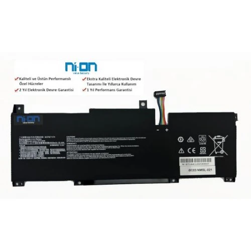 Nion Msi PRESTIGE 14 EVO A11M-499TR uyumlu Laptop Notebook Batarya - Pil ürün görseli 1