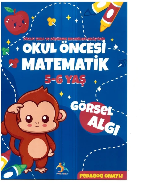 Okul Öncesi Matematik ve Görsel Algı Eğitim Kitabı, 5-6 Yaş Çocuklar için Gelişim Aktiviteleri ürün görseli 1