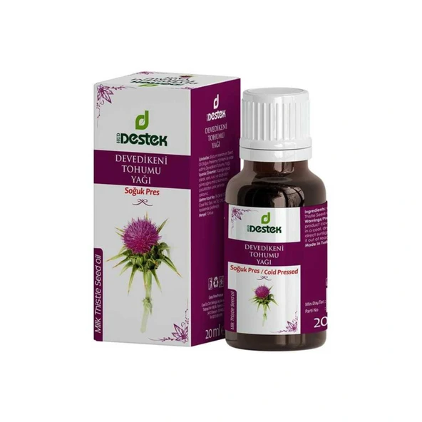 Destek Devedikeni Tohumu Yağı 20 ml (Soğuk Sıkım) - Doğal Silimarin Kaynağı ürün görseli 1