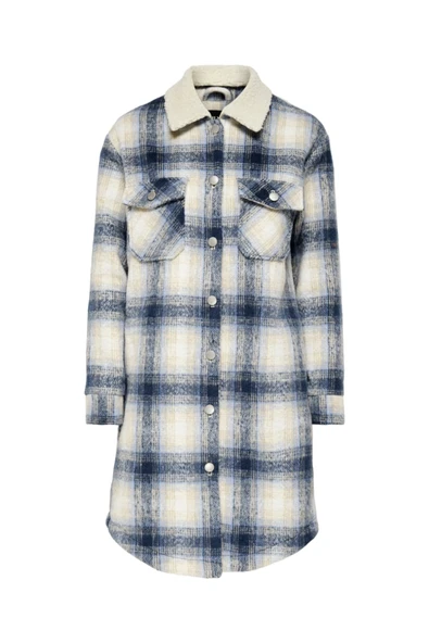 Only   Onllou Teddy Mix Shacket Cc Otw Kadın Mavi Mont - 15260029 ürün görseli 1