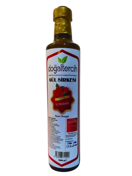 Doğaltercih İçilebilir Doğal Fermantasyon Gül Sirkesi 500 ML ürün görseli 1