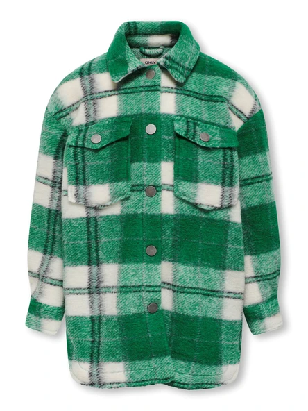 Only   KOGNEWANDREA LONG SHACKET CP OTW Kız Çocuk Yeşil Ceket - 15306402 ürün görseli 1