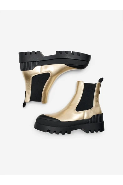 Only   ONLBUZZ-2 PU FOIL BOOT Kadın Sarı Bot - 15304862 - Resim 2