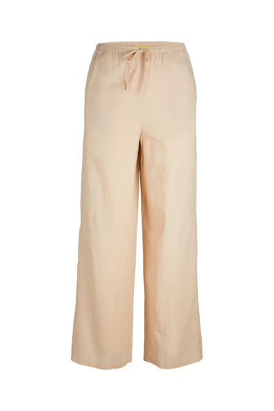 JJXX   JXFLORA LINEN BLEND MW PANT WVN SN Kadın Bej Eşofman Altı - 12249649 ürün görseli 1