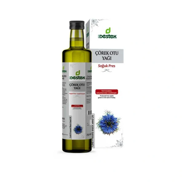 Destek Çörek Otu Yağı (Soğuk Sıkım) 250 ml - %100 Doğal ve Katkısız ürün görseli 1
