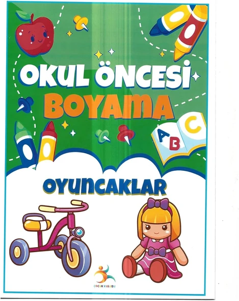 Okul Öncesi Oyuncaklar Boyama Kitabı, Eğitici Aktivite Seti, 3-6 Yaş Arası ürün görseli 1