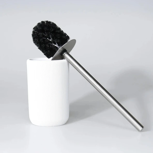 By Selim Lydia Beyaz 5 Parça Polyester Banyo Seti - Resim 4