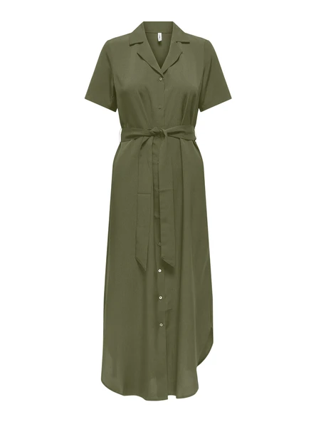 Only   ONLNOVA LIFE ELITE IZI SHIRT DRESS SOLID Kadın Yeşil Elbise - 15331928 ürün görseli 1
