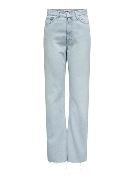 Only   ONLRILEY EX HW RW STR DOT843 DNM Kadın Mavi Denim Pantolon - 15338090 ürün görseli 1