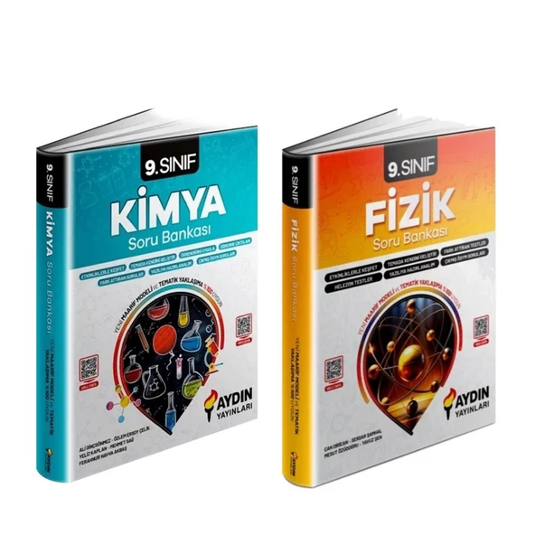 Aydın Yayınları 9.Sınıf Fizik ve Kimya Soru Bankası Seti 2 Kitap ürün görseli 1