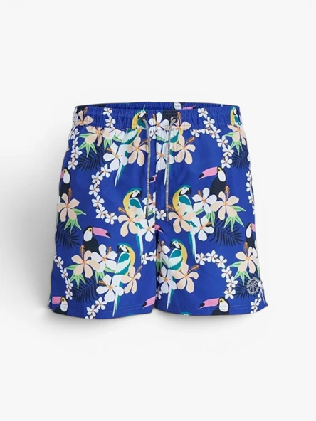 Jack & Jones   JPSTFIJI JJSWIM AOP SS24 LY SN Erkek Bluing Deniz Şortu - 12253230 ürün görseli 1