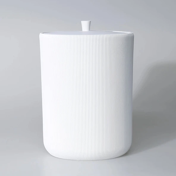 By Selim Lydia Beyaz 5 Parça Polyester Banyo Seti - Resim 7