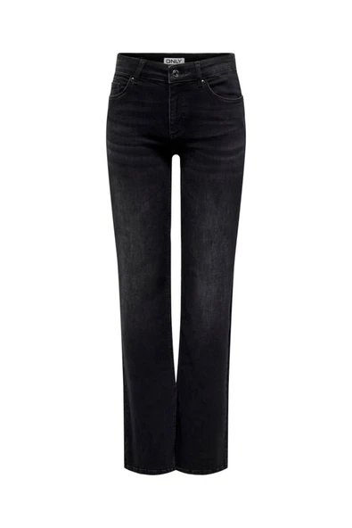 Only   ONLBLUSH MID STRAIGHT DNM REA1099 Kadın Siyah Jean - 15330779 ürün görseli 1