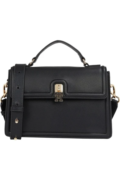 Tommy Hilfiger   TH ETERNITY MINI SATCHEL Kadın Siyah Çanta - AW0AW17176 ürün görseli 1