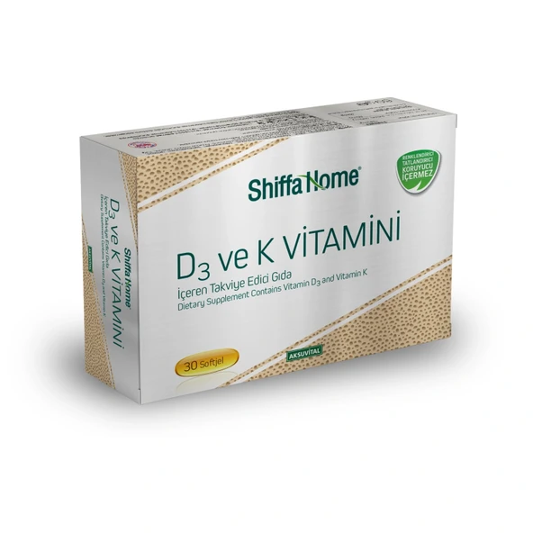 Shiffa Home D3 ve K2 Vitamini 1340 mg Softjel ürün görseli 1