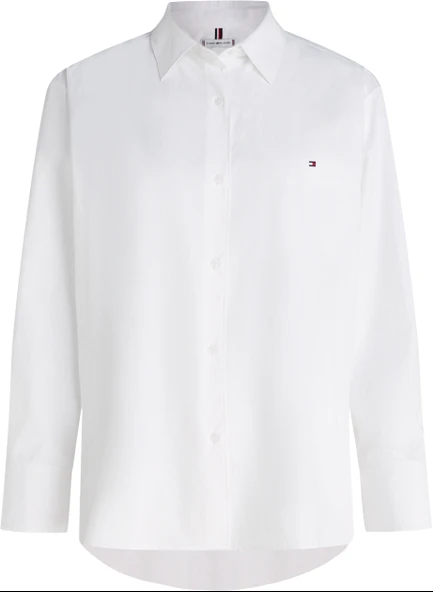 Tommy Hilfiger   ESS POPLIN EASY FIT SHIRT Kadın Beyaz Gömlek - WW0WW45612 ürün görseli 1